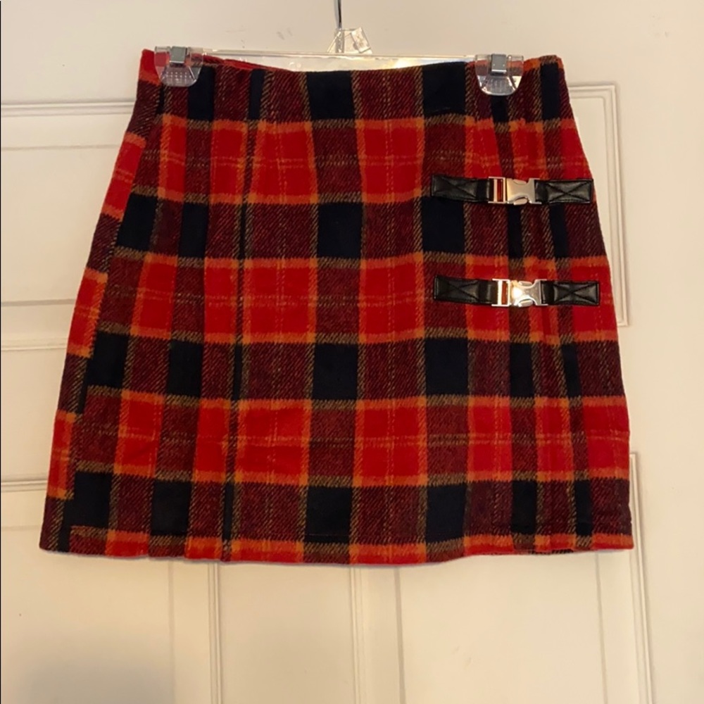 NWT Red Dress plaid skirt